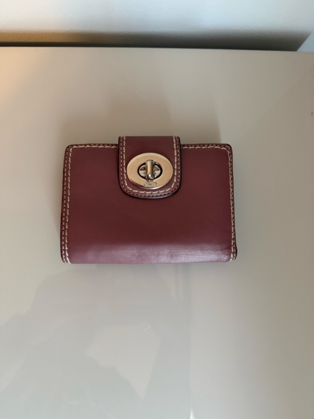 Coach Dark Pink Leather Wallet - Picture 5 of 5